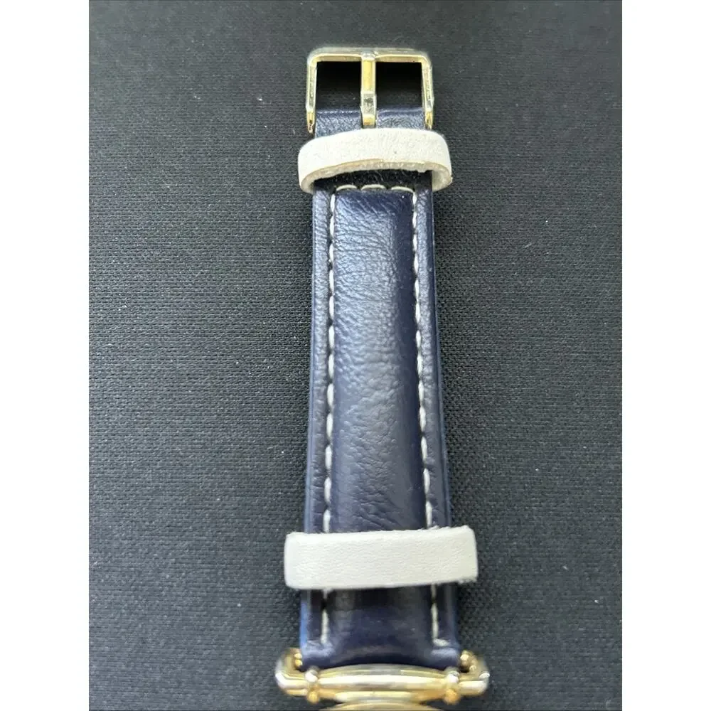 Charming Charlie Gold Tone Navy Blue Band Women’s Quartz Watch